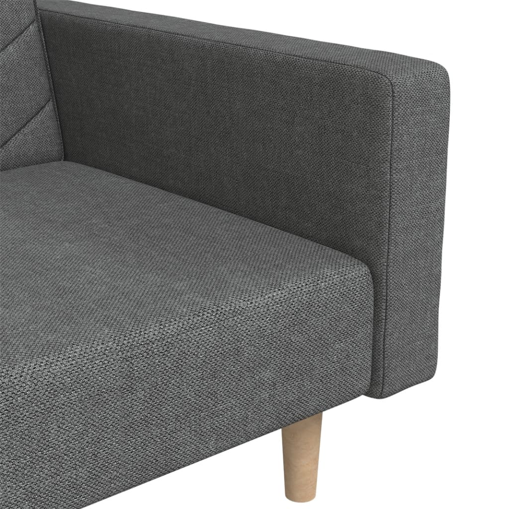 Canapea Extensibilă Cu 2 Locuri, 2 Perne, , Textil
