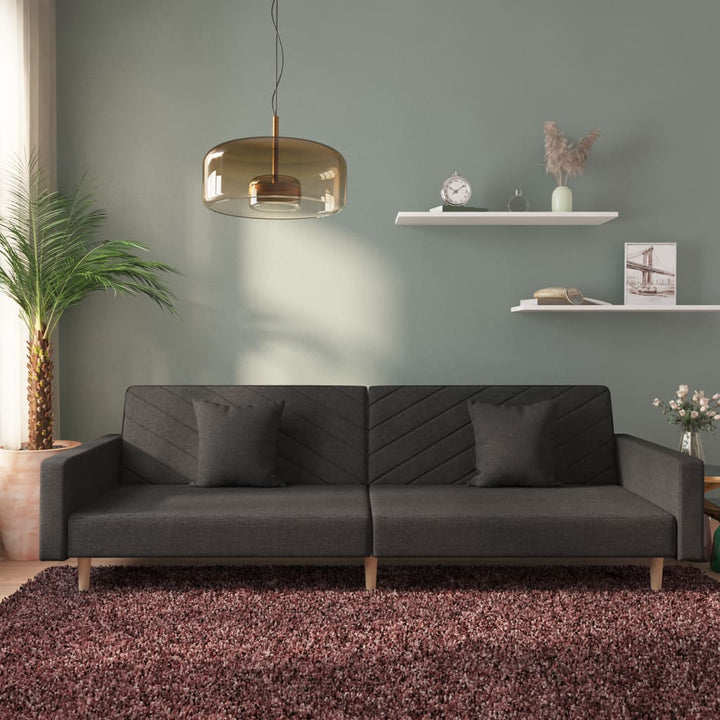 Canapea Extensibilă Cu 2 Locuri, 2 Perne, , Textil
