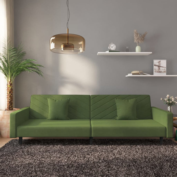 Canapea Extensibilă Cu 2 Locuri, 2 Perne, , Catifea