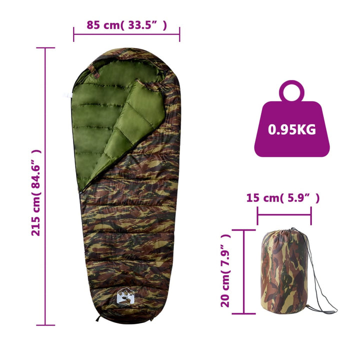 Sac De Dormit Tip Mumie Pentru Adulți De Camping, 3 Anotimpuri