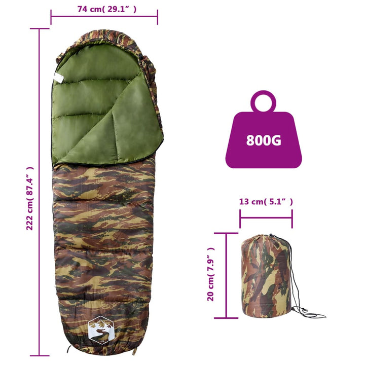 Sac De Dormit Tip Mumie Pentru Adulți De Camping, 3 Anotimpuri