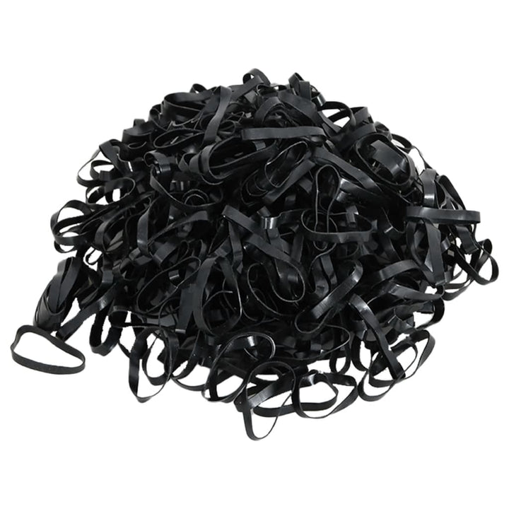 Benzi De Împletit Pentru Cai, 500 Buc., Negru, Silicon