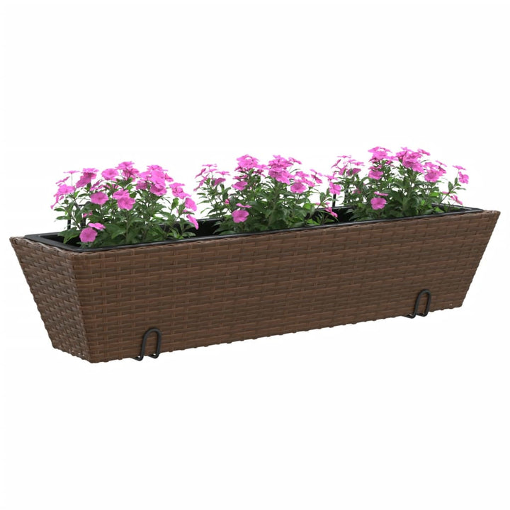 Jardiniere Cu Cârlige, 2 Buc., , Poliratan