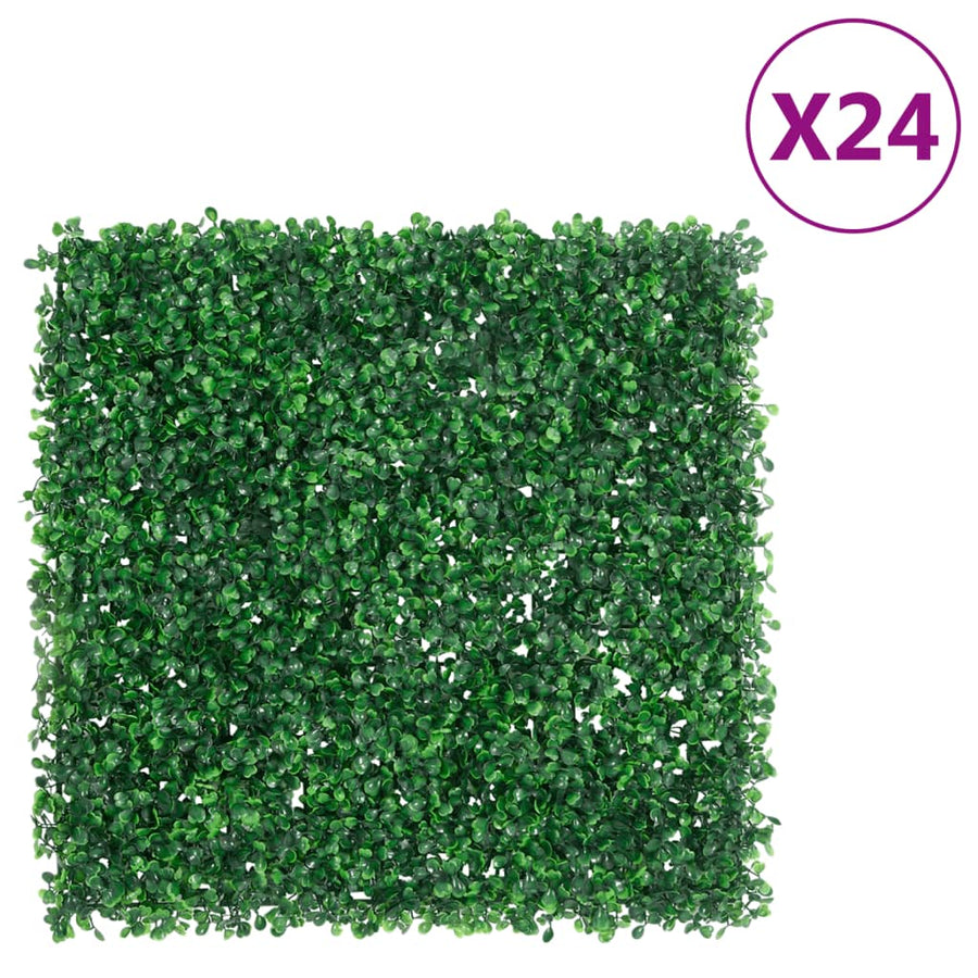 Gard Din Frunze De Arbust Artificiale, 24 Buc., Verde,