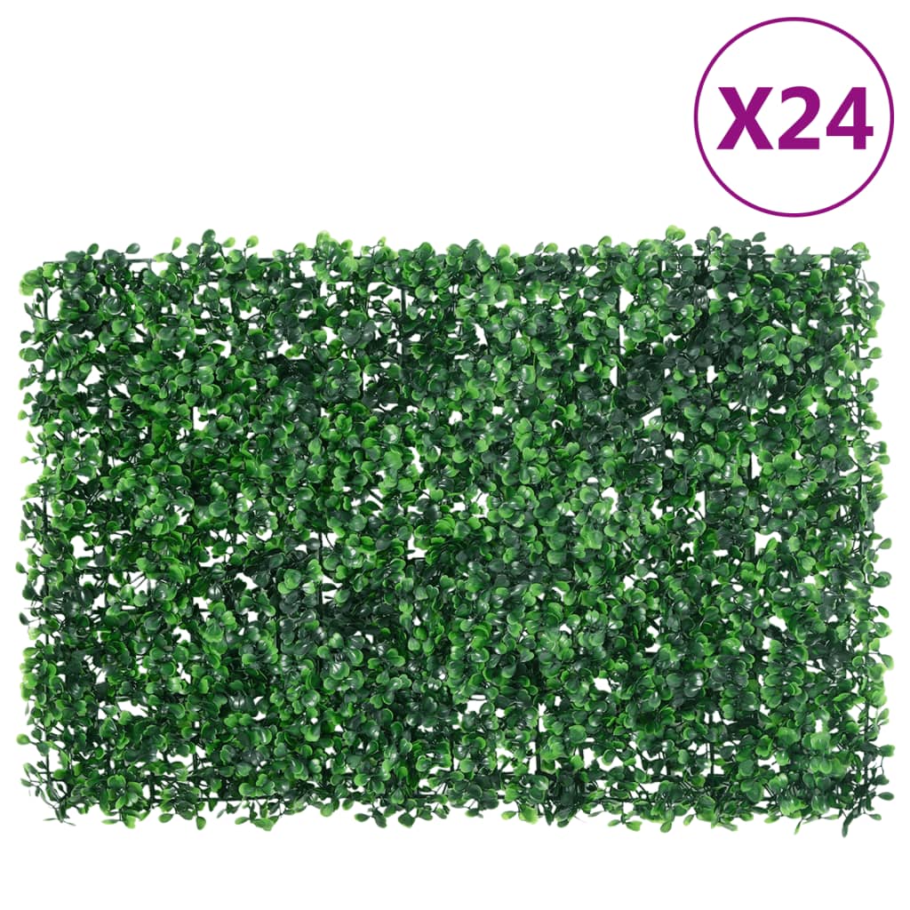 Gard Din Frunze De Arbust Artificiale, 24 Buc., Verde,