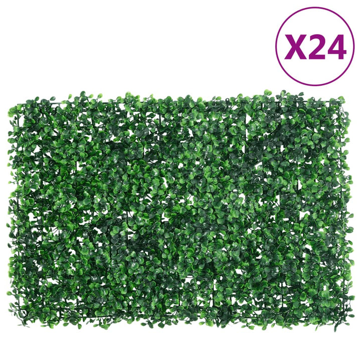 Gard Din Frunze De Arbust Artificiale, 24 Buc., Verde,