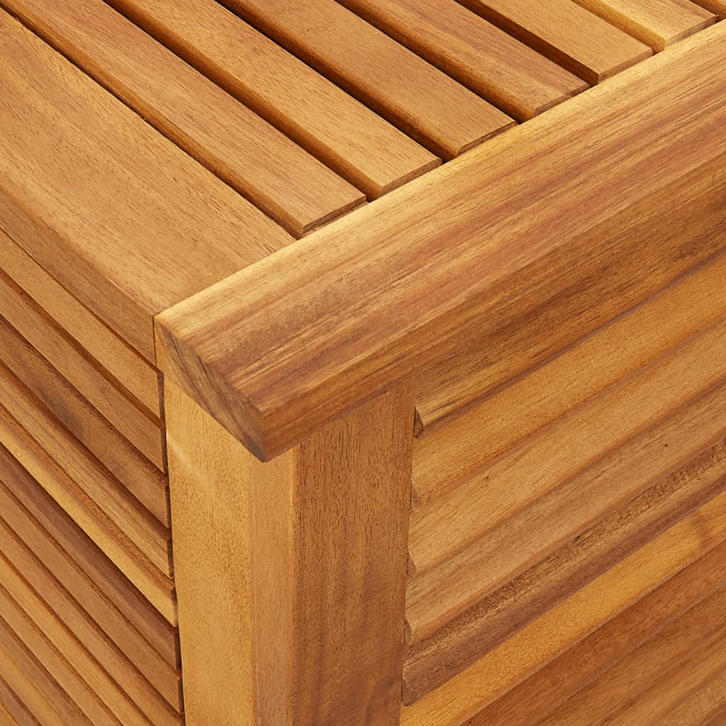 Ladă Depozitare Grădină Cu Grilaj 113X50X56Cm Lemn Masiv Acacia
