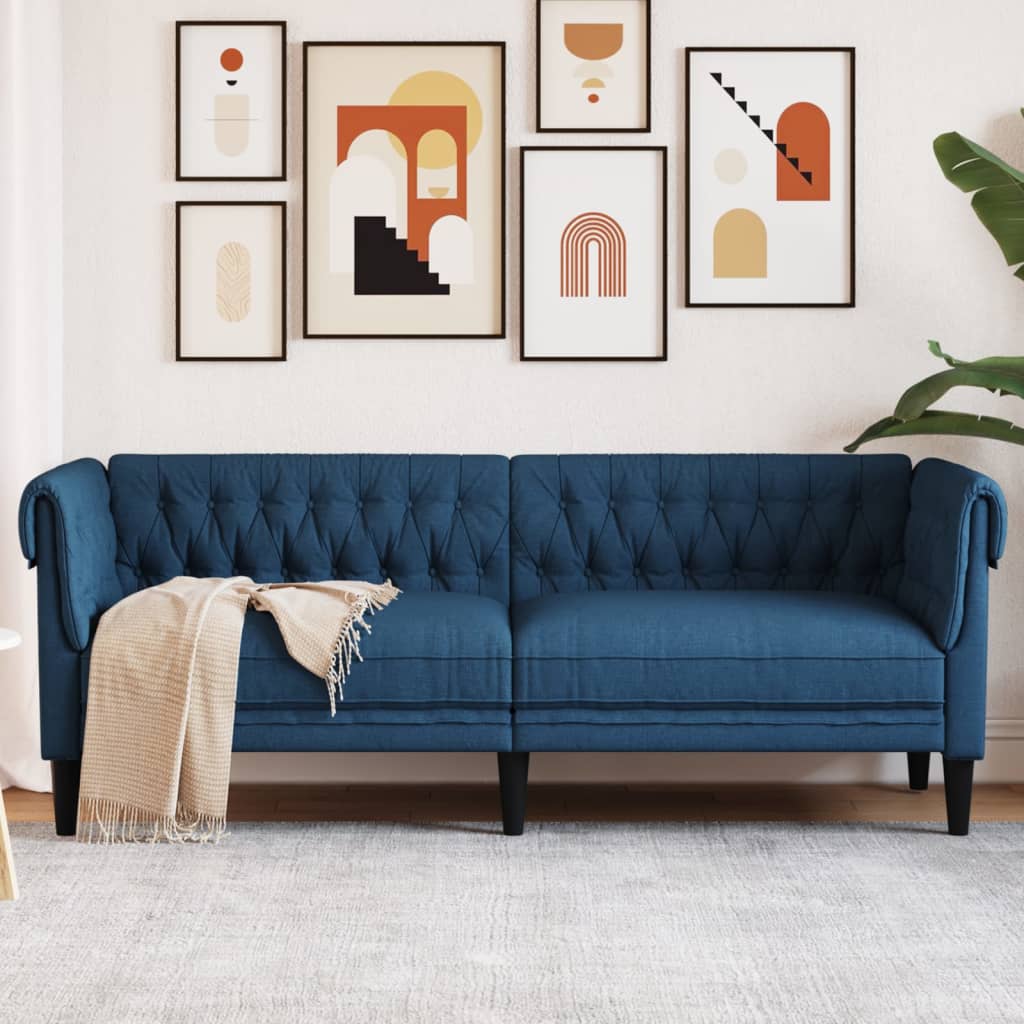 Canapea Chesterfield Cu 3 Locuri, , Material Textil