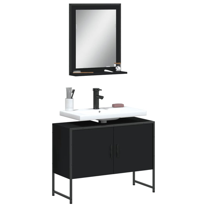 Set Dulapuri De Baie, 2 Piese, , Lemn Prelucrat