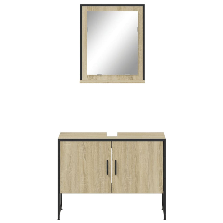 Set Dulapuri De Baie, 2 Piese, , Lemn Prelucrat