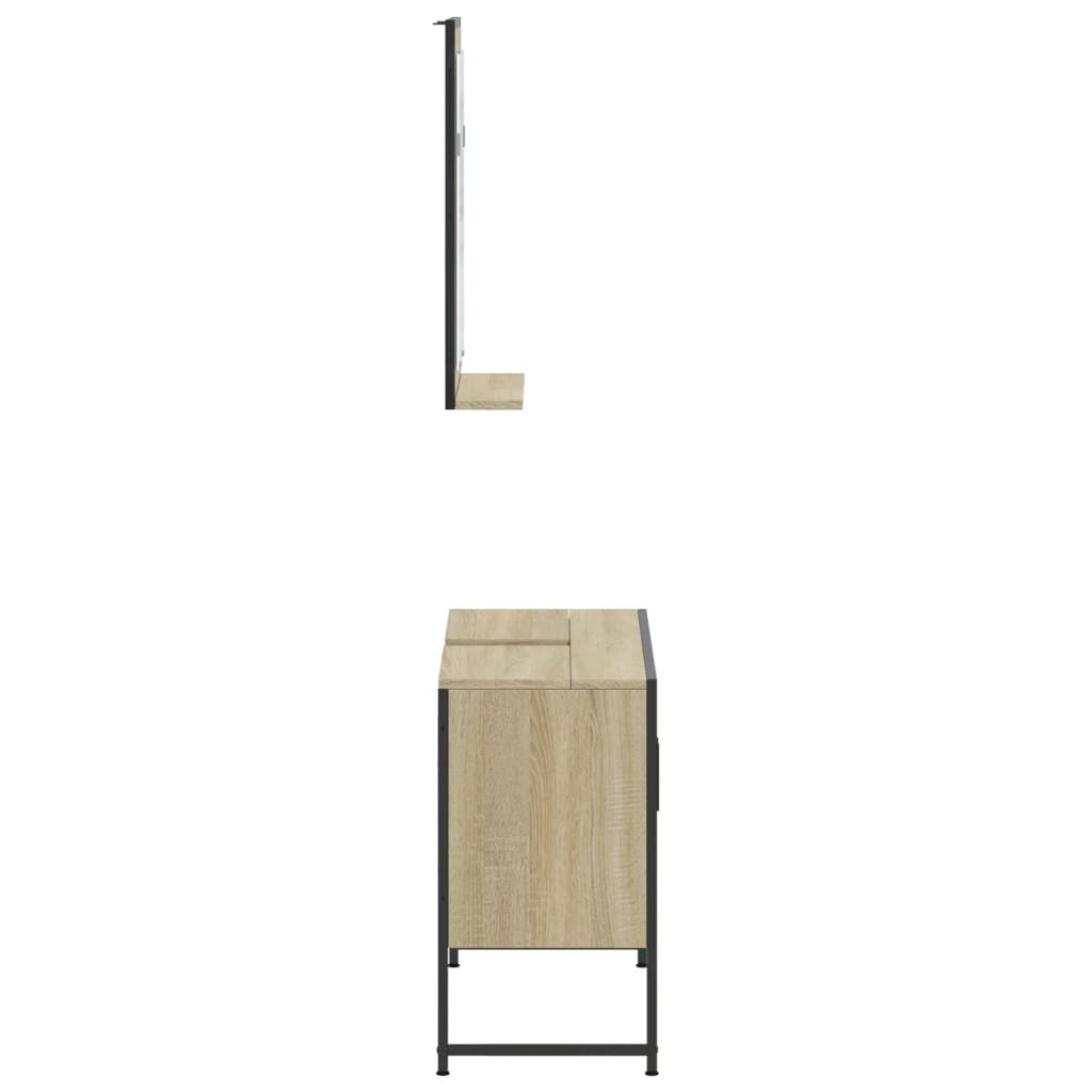 Set Dulapuri De Baie, 2 Piese, , Lemn Prelucrat