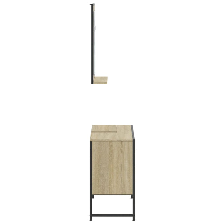Set Dulapuri De Baie, 2 Piese, , Lemn Prelucrat