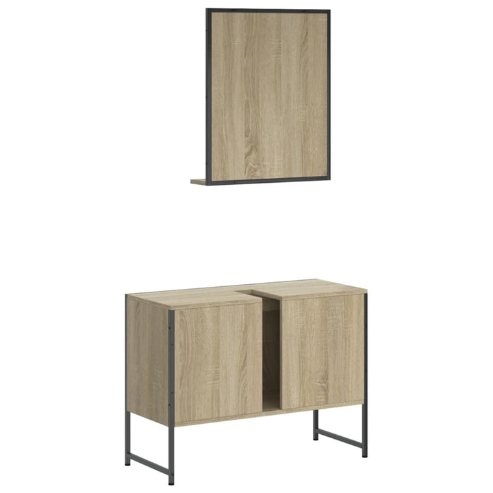 Set Dulapuri De Baie, 2 Piese, , Lemn Prelucrat