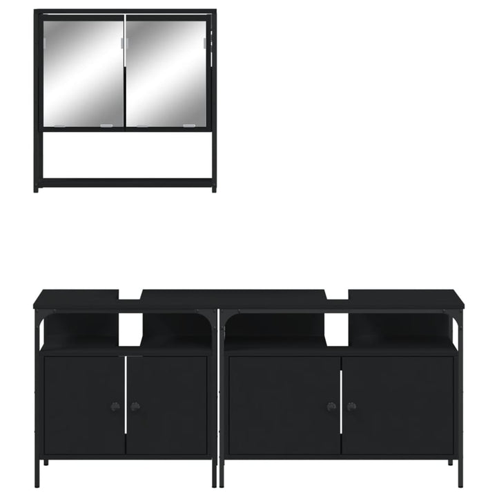Set Mobilier De Baie, 3 Piese, , Lemn Compozit