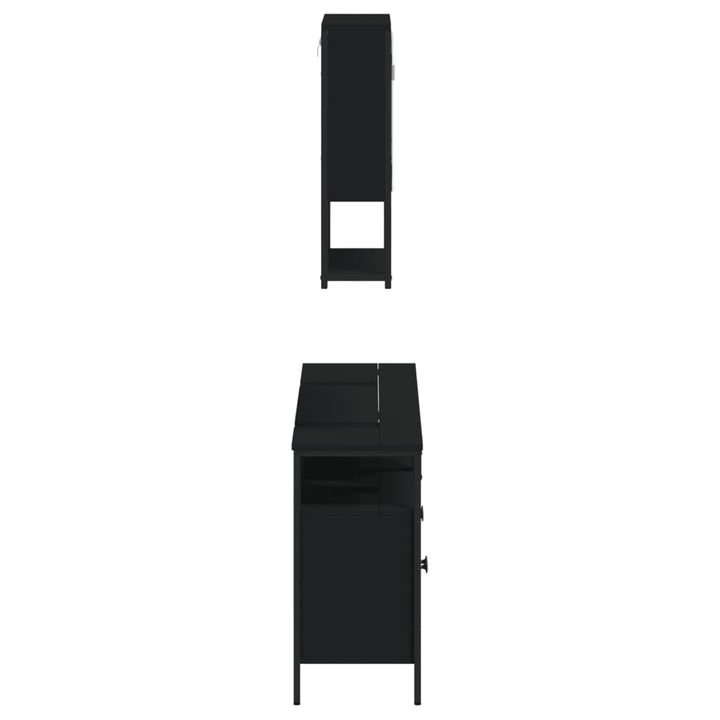 Set Mobilier De Baie, 3 Piese, , Lemn Compozit
