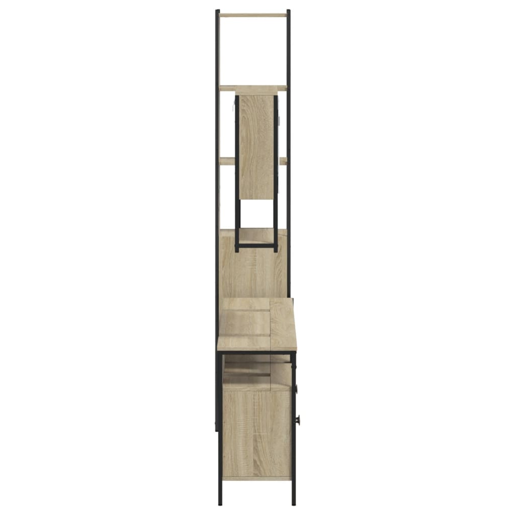 Set Mobilier De Baie, 4 Piese, , Lemn Prelucrat