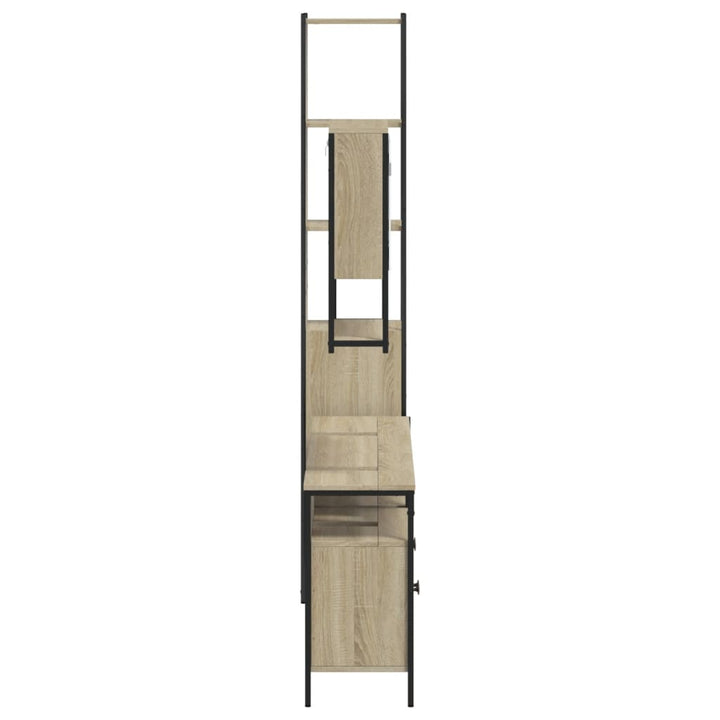 Set Mobilier De Baie, 4 Piese, , Lemn Prelucrat