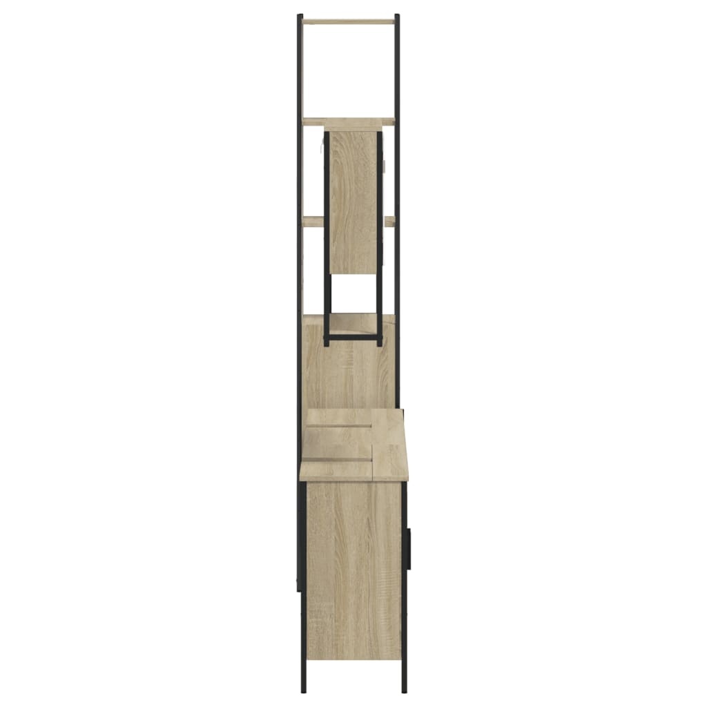 Set Mobilier De Baie, 4 Piese, , Lemn Prelucrat