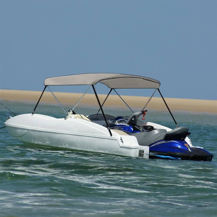 Parasolar Barcă Bimini Cu 2 Arcuri, Bleumarin,