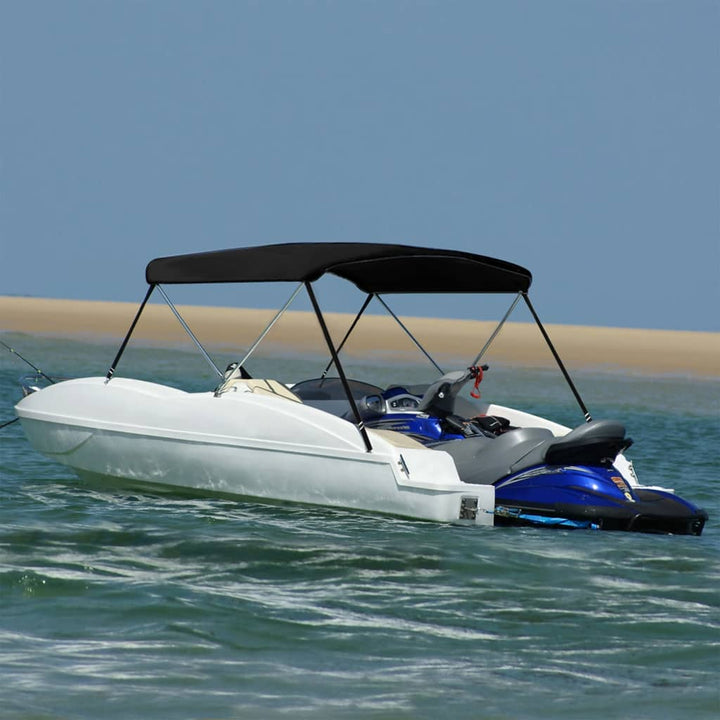 Parasolar Barcă Bimini Cu 2 Arcuri, Bleumarin,
