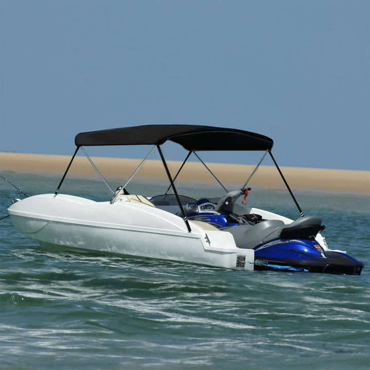 Parasolar Barcă Bimini Cu 2 Arcuri, Bleumarin,