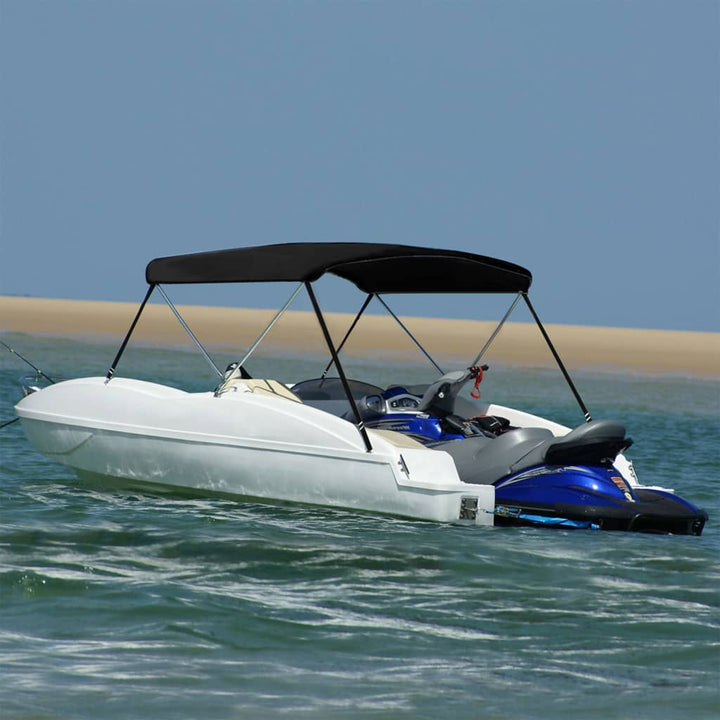 Parasolar Barcă Bimini Cu 2 Arcuri, Bleumarin,