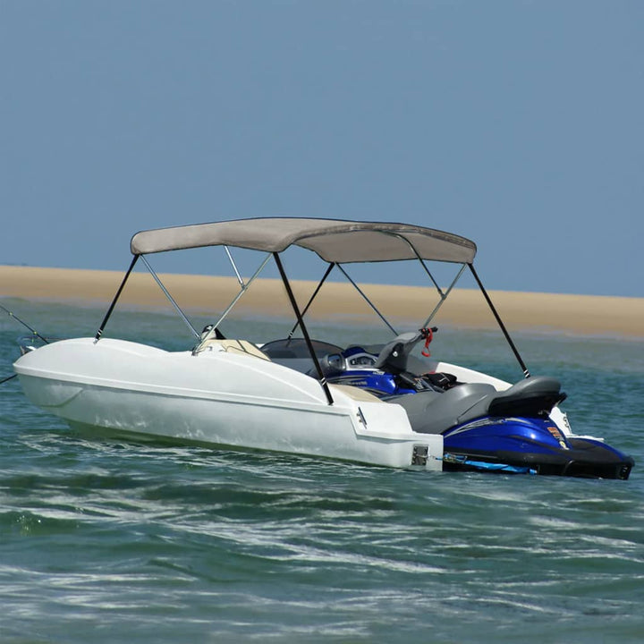 Parasolar Barcă Bimini Cu 2 Arcuri, Bleumarin,