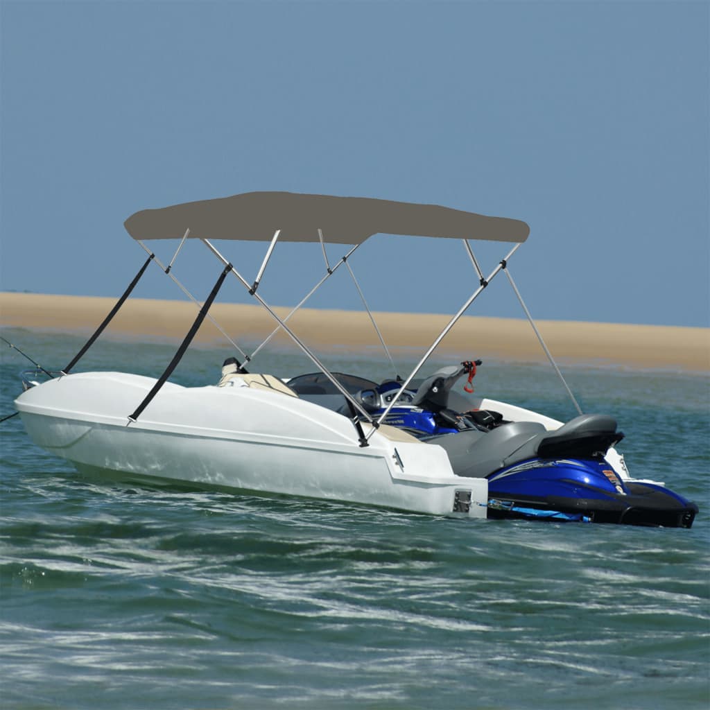Parasolar Barcă Bimini Cu 2 Arcuri, Bleumarin,