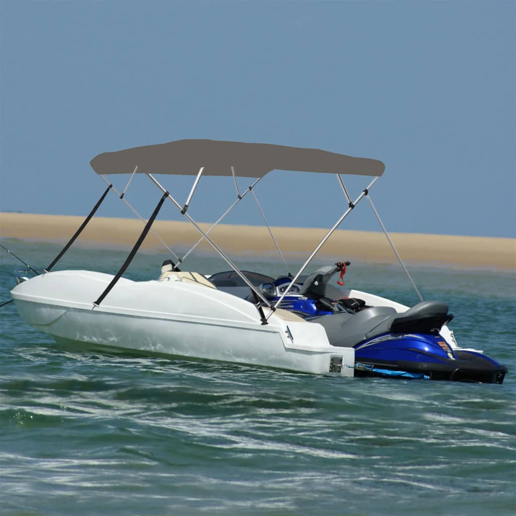 Parasolar Barcă Bimini Cu 2 Arcuri, Bleumarin,