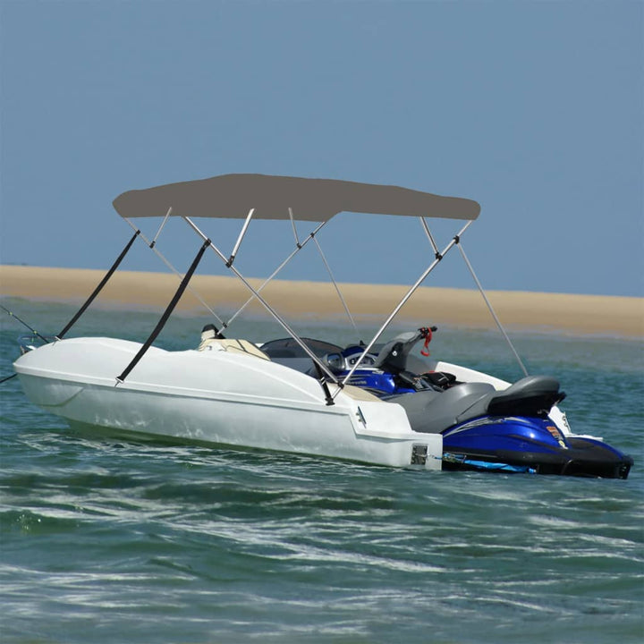 Parasolar Barcă Bimini Cu 2 Arcuri, Bleumarin,