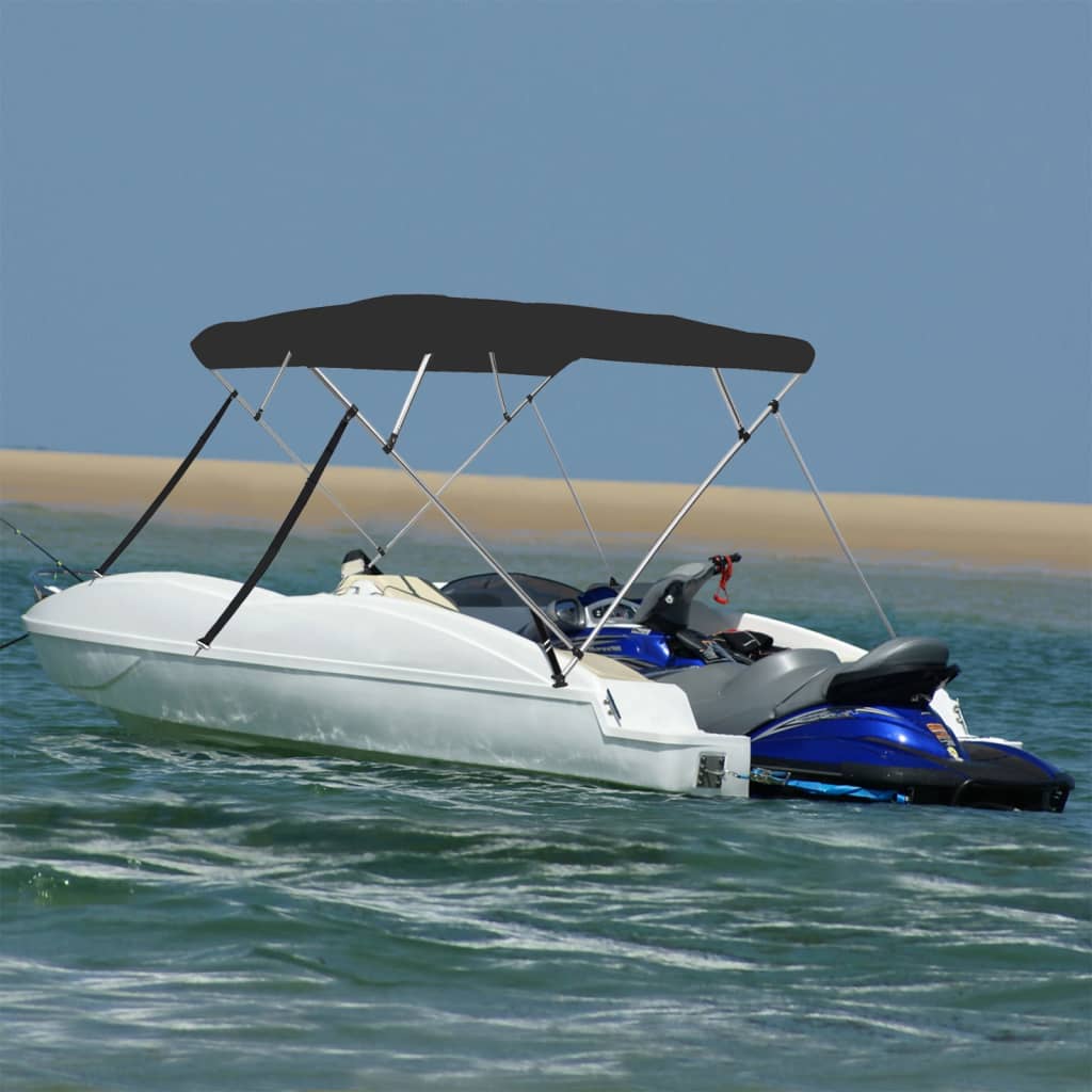 Parasolar Barcă Bimini Cu 2 Arcuri, Bleumarin,