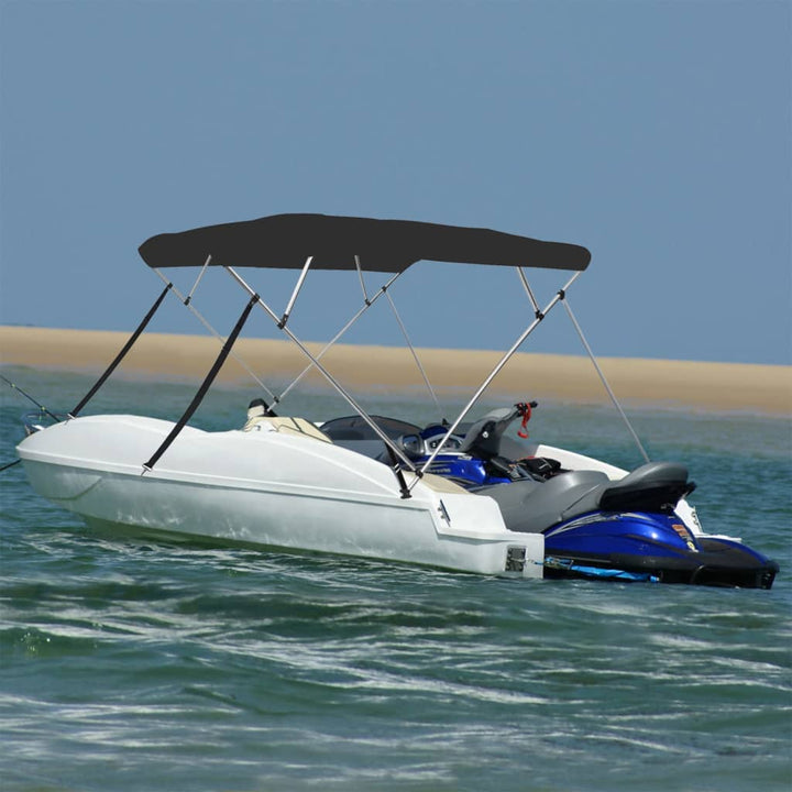 Parasolar Barcă Bimini Cu 2 Arcuri, Bleumarin,