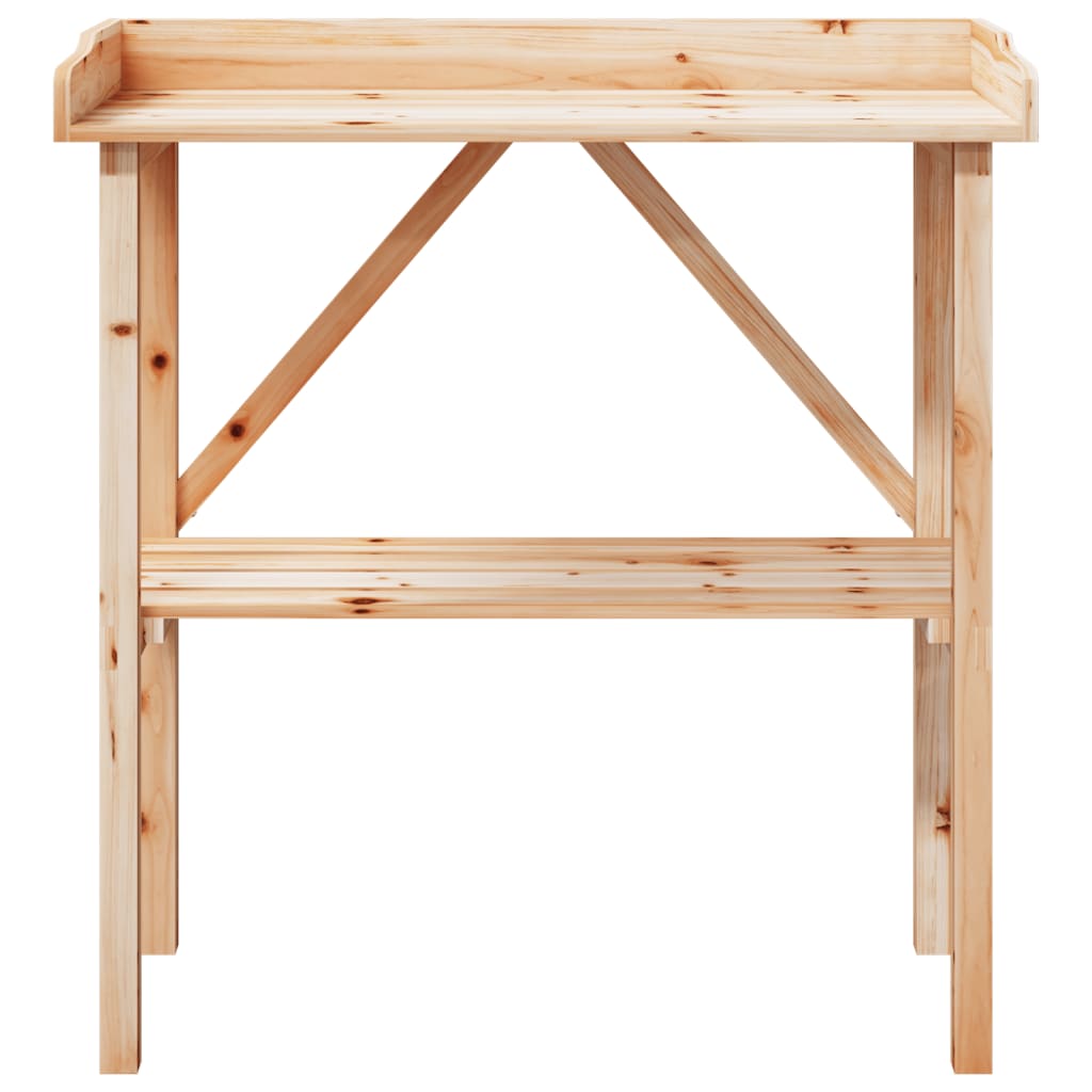 Masă De Plante Cu Raft, 78X38X82,5 Cm, Lemn Masiv De Brad