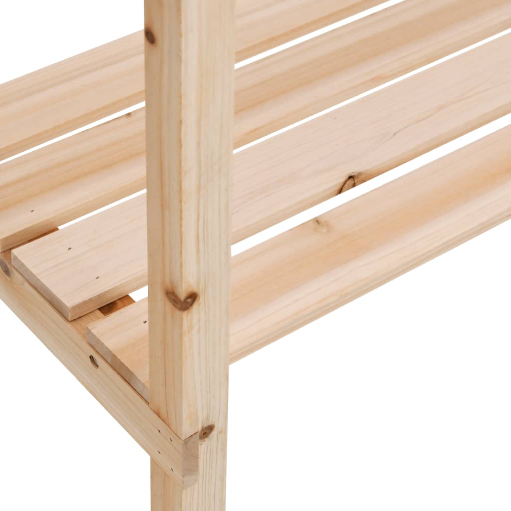 Masă De Plante Cu Raft, 78X38X82,5 Cm, Lemn Masiv De Brad