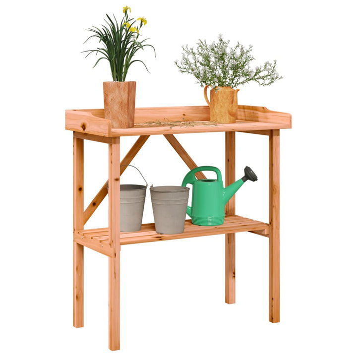Masă De Plante Cu Raft, 78X38X82,5 Cm, Lemn Masiv De Brad