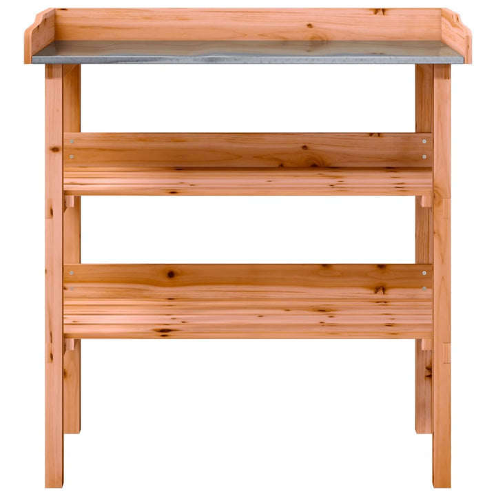 Masă De Plante Cu Raft, , 78X38X82,5 Cm, Lemn Masiv De Brad