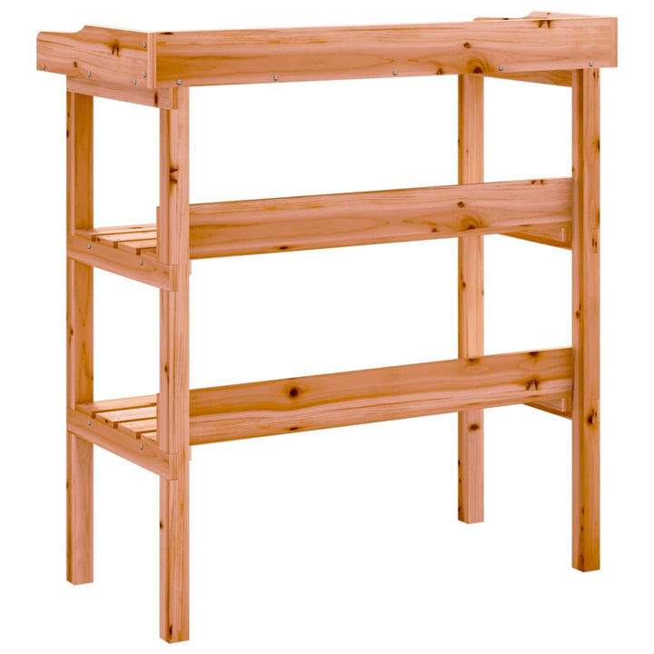 Masă De Plante Cu Raft, , 78X38X82,5 Cm, Lemn Masiv De Brad