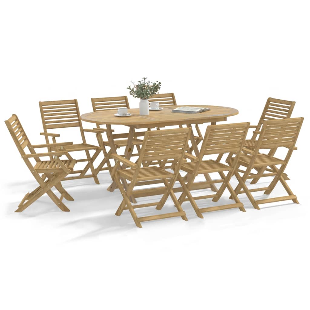 Scaune Grădină Pliante 2 Buc 54,5X61,5X86,5Cm Lemn Masiv Acacia