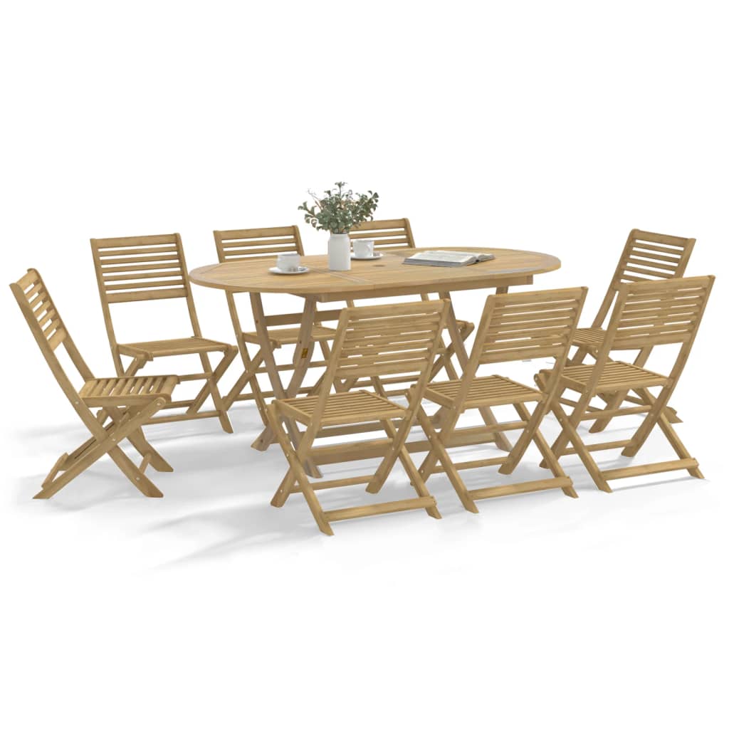 Scaune Grădină Pliante 2 Buc 54,5X61,5X86,5Cm Lemn Masiv Acacia