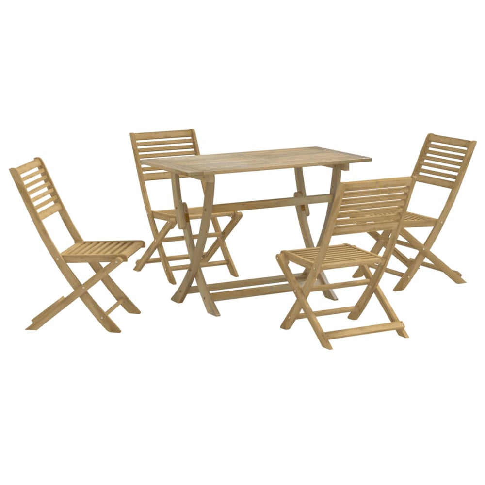 Set Mobilier De Grădină, 5 Piese, Lemn Masiv De Acacia