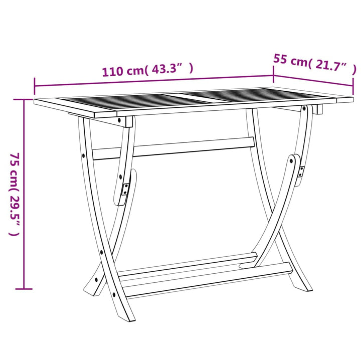Set Mobilier De Grădină, 5 Piese, Lemn Masiv De Acacia