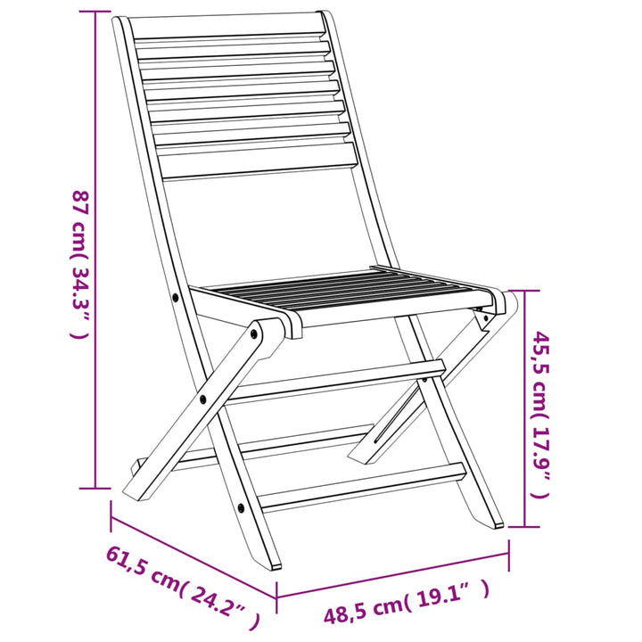 Set Mobilier De Grădină, 5 Piese, Lemn Masiv De Acacia