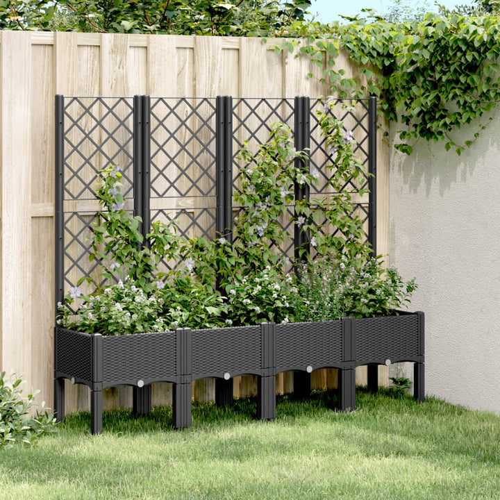 Jardinieră De Grădină Cu Spalier, , , Pp