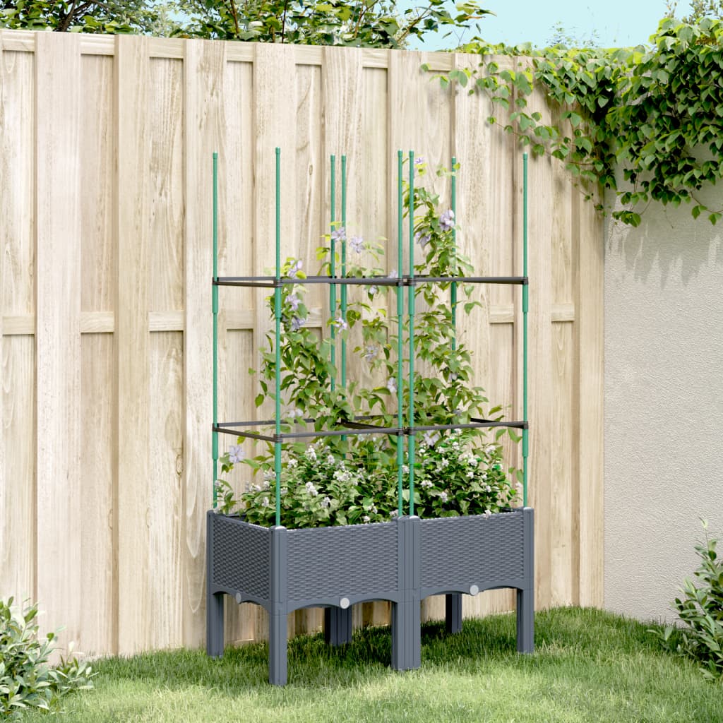 Jardinieră De Grădină Cu Spalier, , , Pp