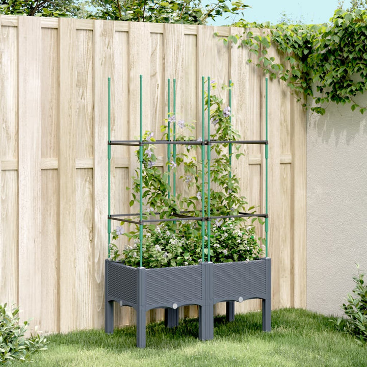 Jardinieră De Grădină Cu Spalier, , , Pp