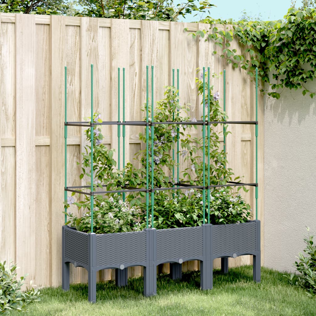 Jardinieră De Grădină Cu Spalier, , , Pp