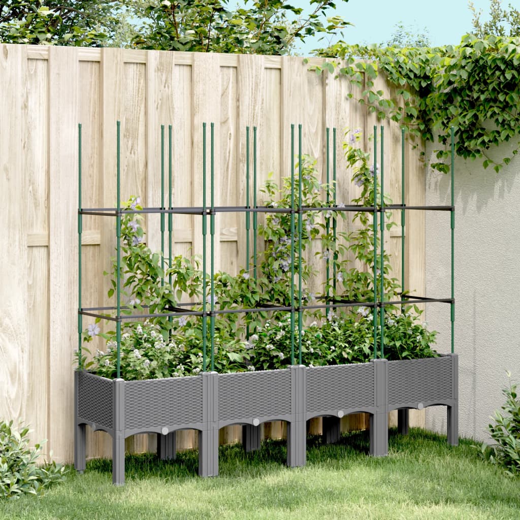 Jardinieră De Grădină Cu Spalier, , , Pp