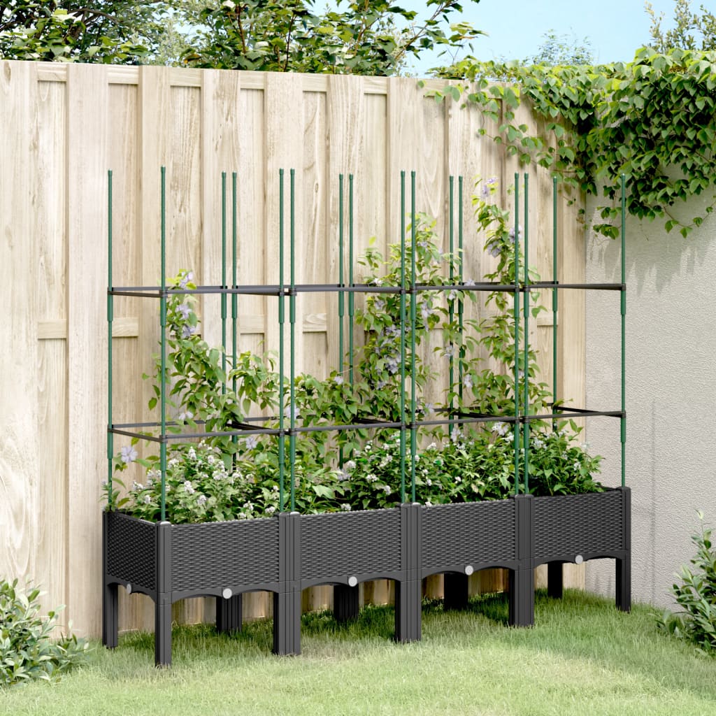 Jardinieră De Grădină Cu Spalier, , , Pp