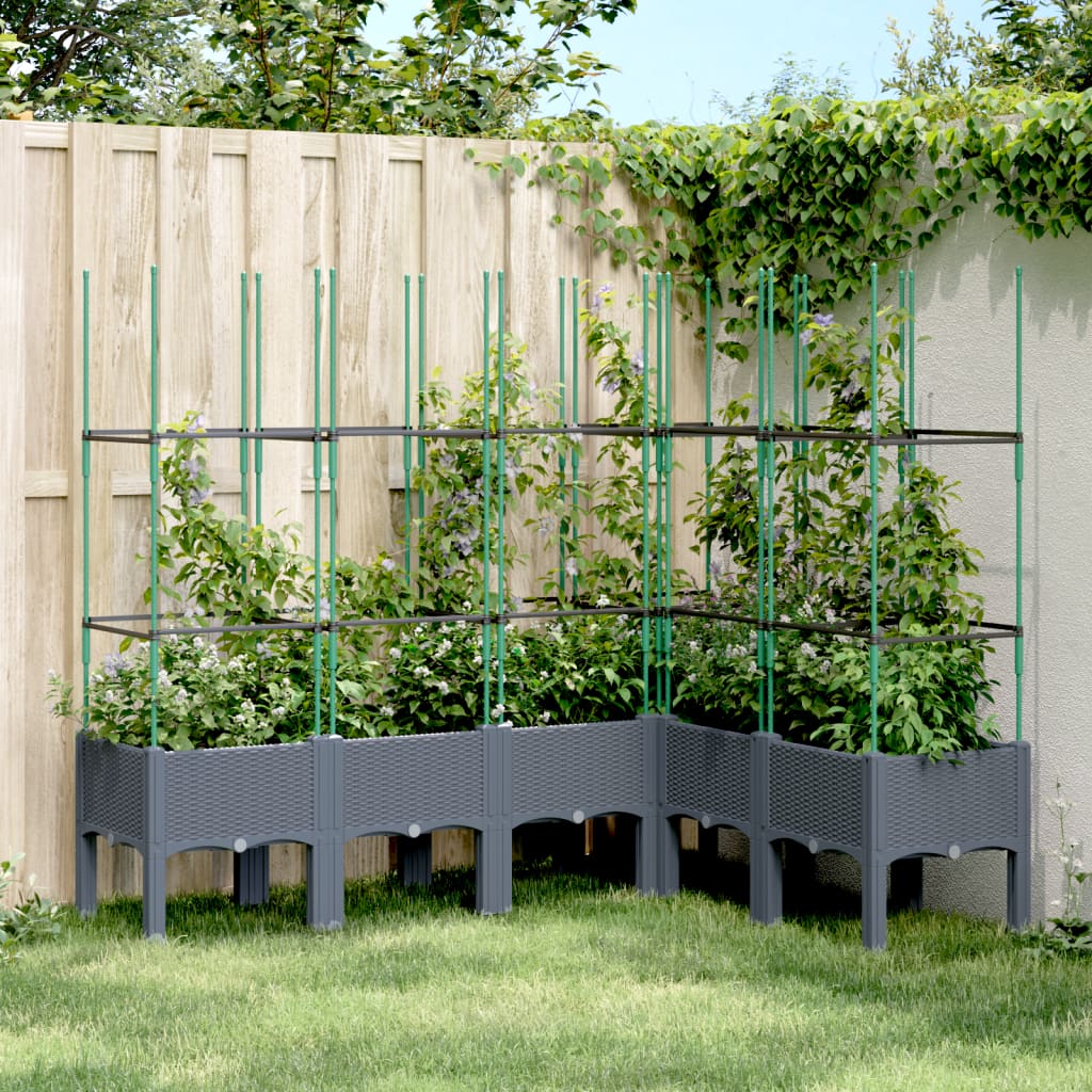Jardinieră De Grădină Cu Spalier, , , Pp