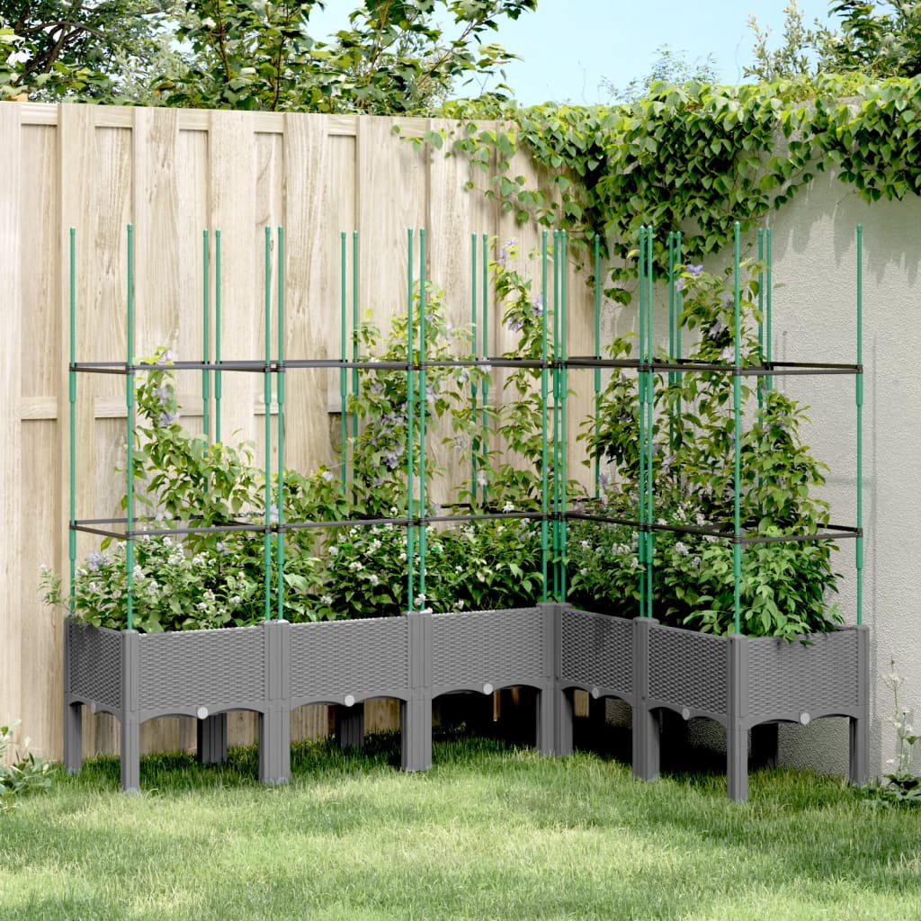 Jardinieră De Grădină Cu Spalier, , , Pp